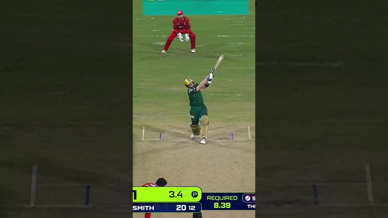 Steve Smith Hits 2 Big Sixes to Salman Mirza #IUvMS  | #HBLPSL11 | #newera MZB1J