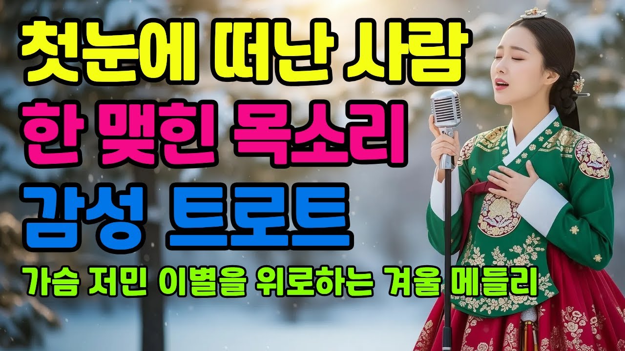 ❄️ 첫눈 내리는 날 떠난 사람 한 맺힌 목소리ㅣ계속 듣게 되는 감성 트로트 메들리ㅣ애절한 트로트ㅣ최신 트로트 모음