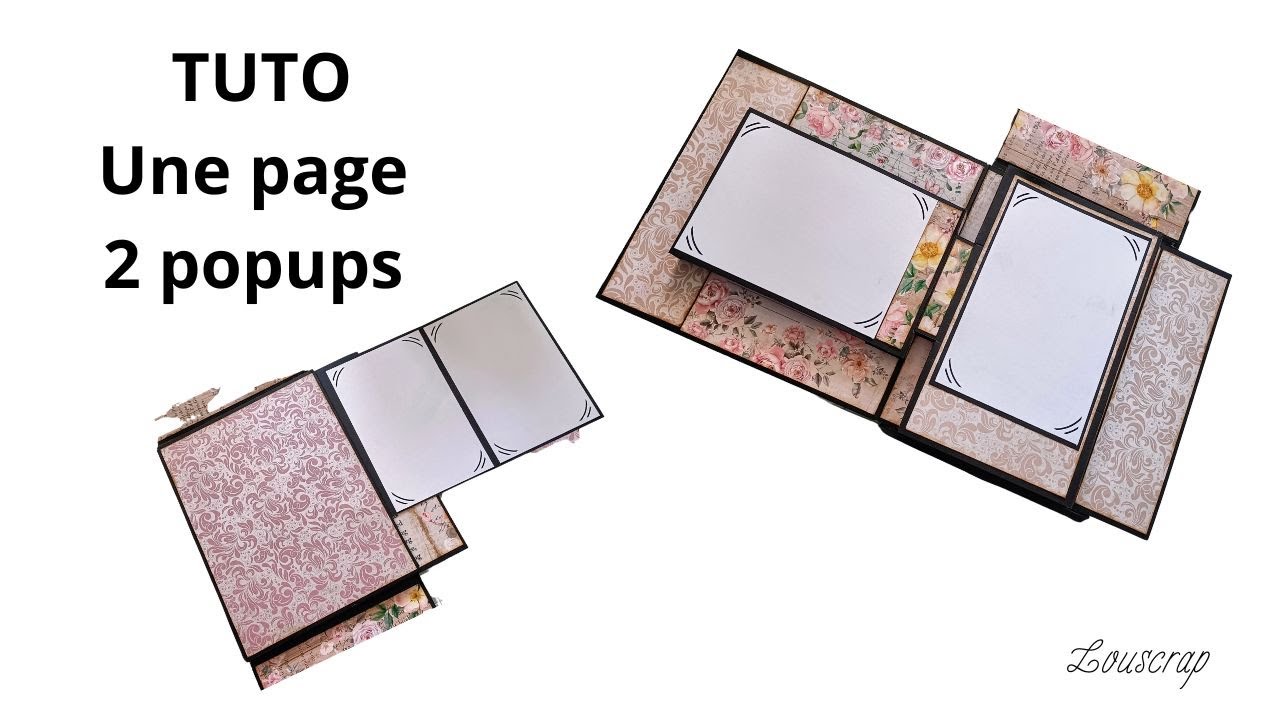 TUTO une page deux popups #scrapbooking #dye #popup