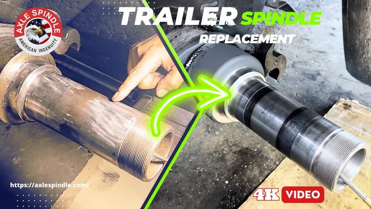 How to replace trailer axle spindle | spindle replacement full process | Patented technology