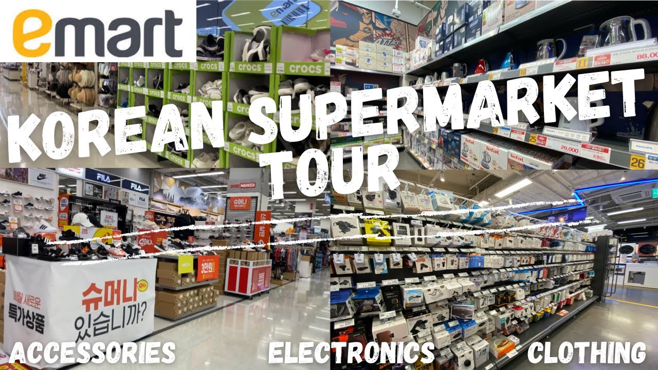 KOREAN SUPERMARKET TOUR 🇰🇷 🛒 Korean Accessories 👟 Electronics 🎧 Clothing 👚 EMART