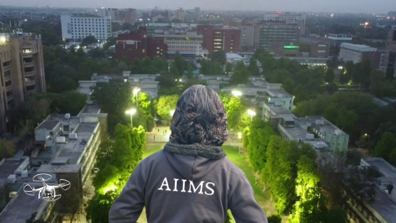 AIIMS Delhi  Campus Tour  ||  looking From  the Sky || [Drone] view  building label