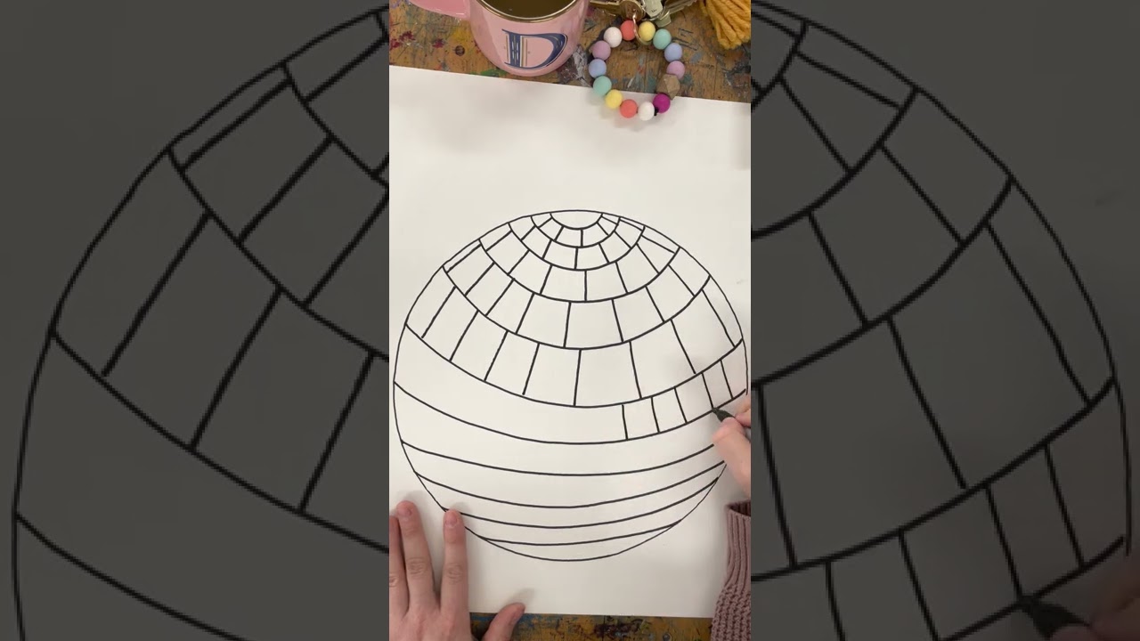 Basic Disco Ball Drawing Tutorial