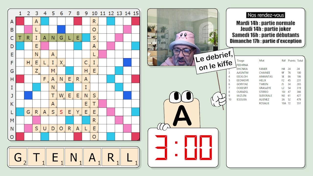 Partie FFSC 879 - Scrabble duplicate