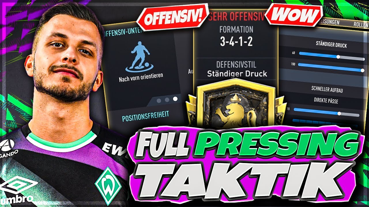 FIFA 22:🔥MEINE PRESSING TAKTIK MIT ANWEISUNGEN! KOMPLETTE OFFENSIVE!