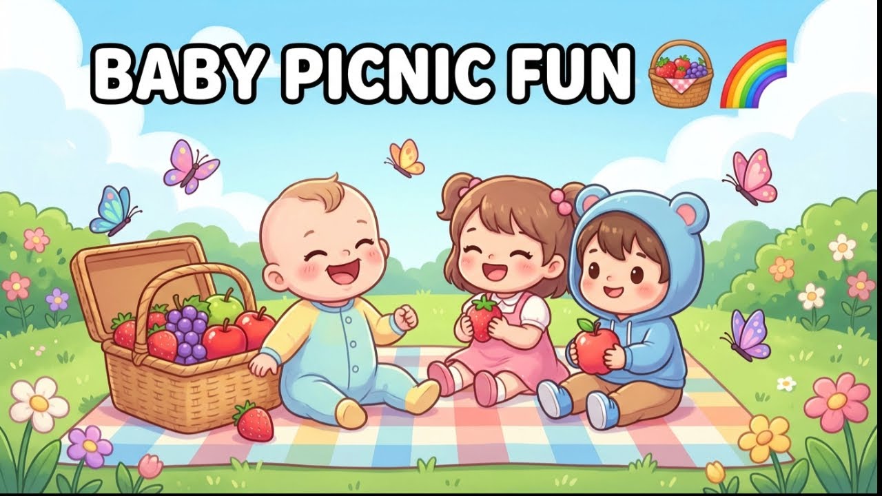 “Baby and His Friends on a Picnic 🧺👶 | Fun Outdoor Kids Animation”