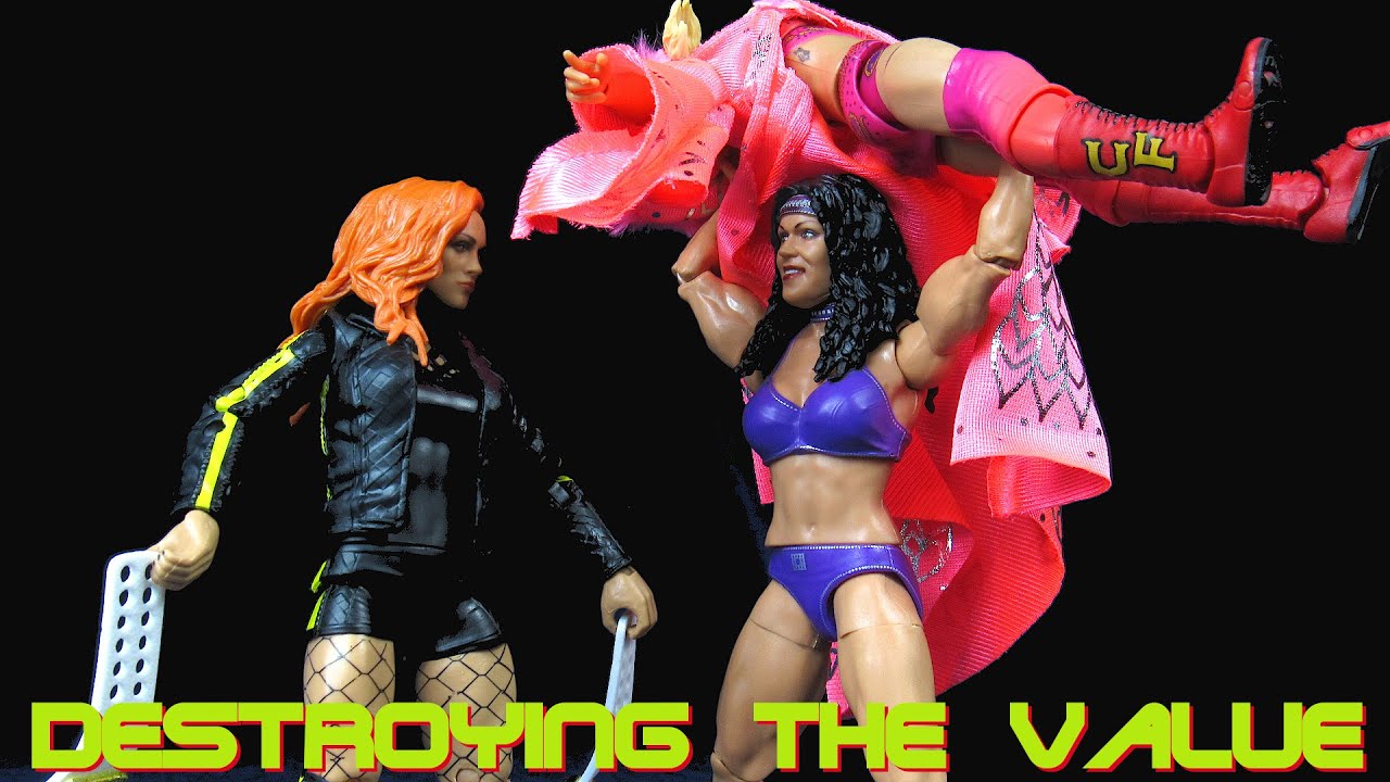 Mattel WWE Ultimate Becky Lynch & Charlette Flair, Elite Chyna Figures - Destroying The Value