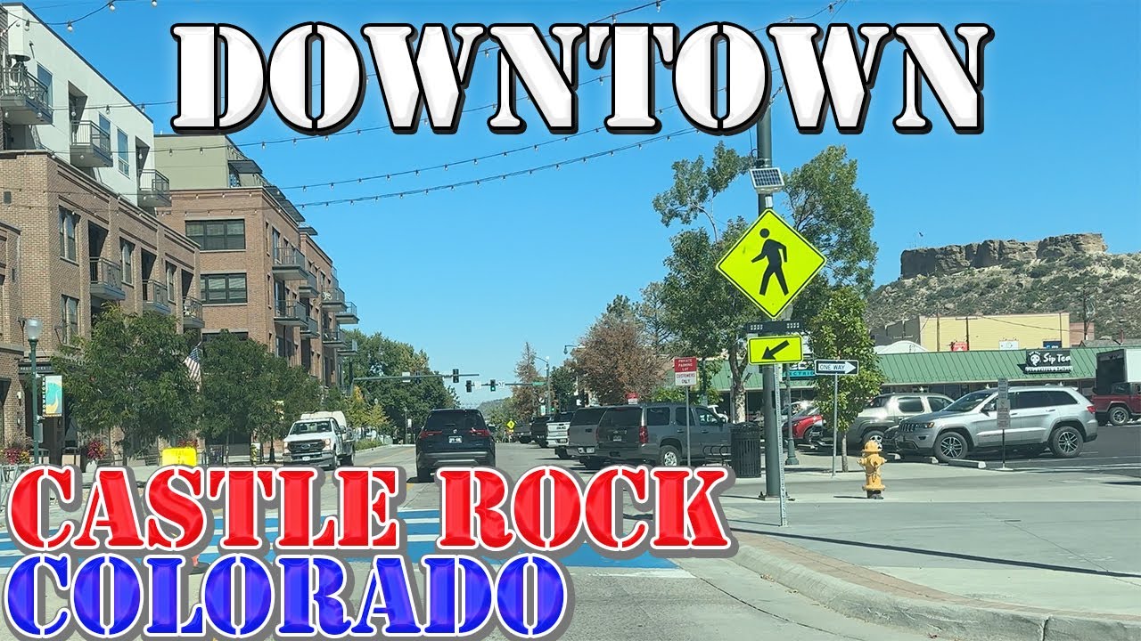 Castle Rock - Colorado - 4K Downtown Drive