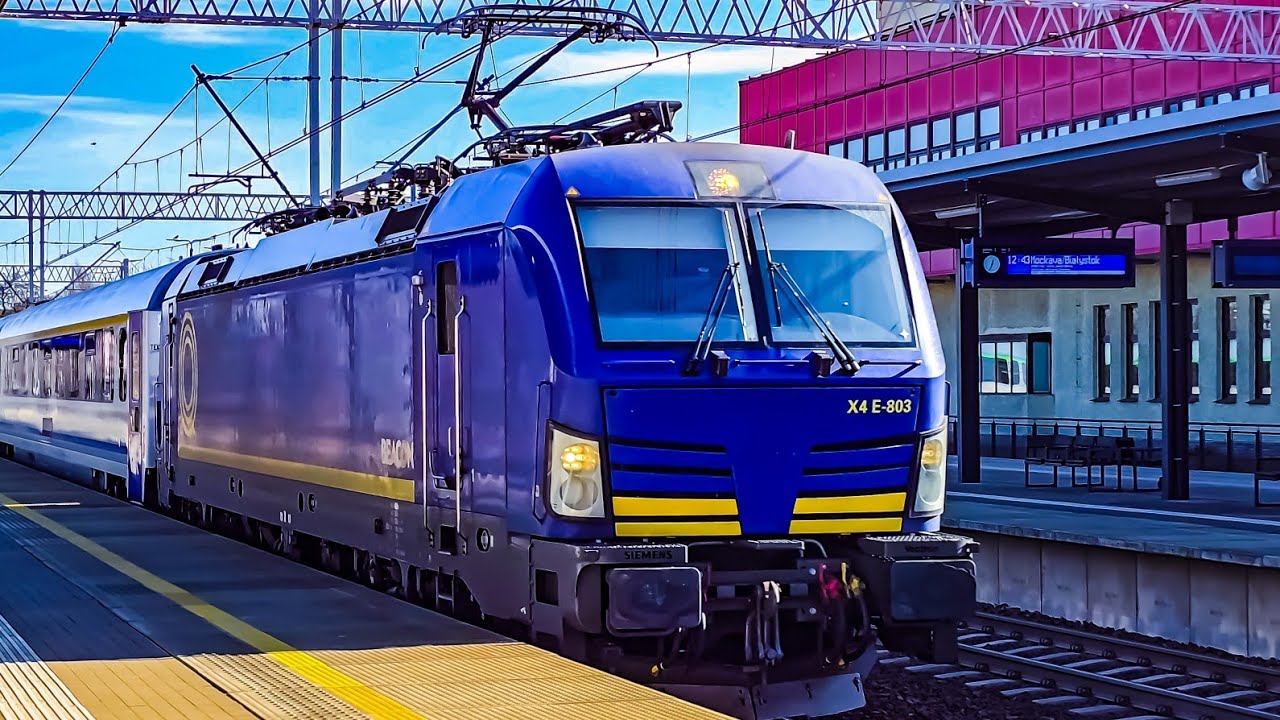 SIEMENS VECTRON X4 E-803 🔵🟡 EIC 46 Berlin-Warszawa Express 🔹Konin🔹➡️ BERLIN HBF