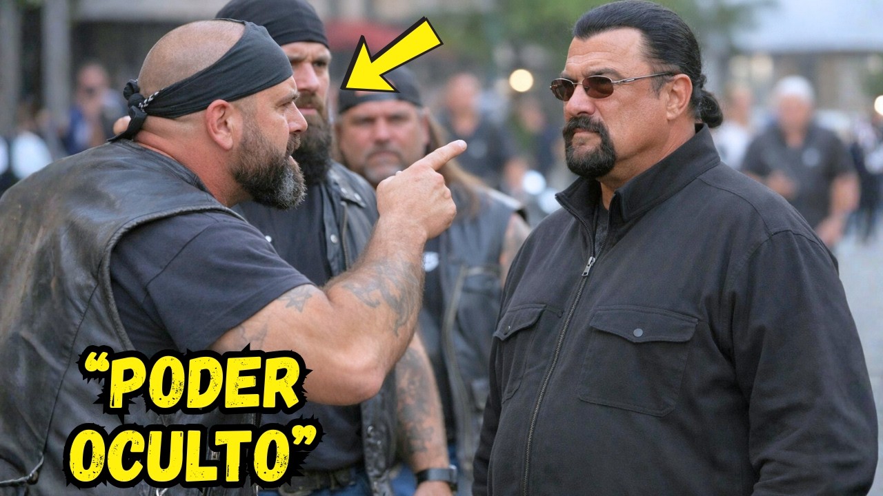 Motociclistas desafían a Seagal sin saber que es cinturón negro en karate.