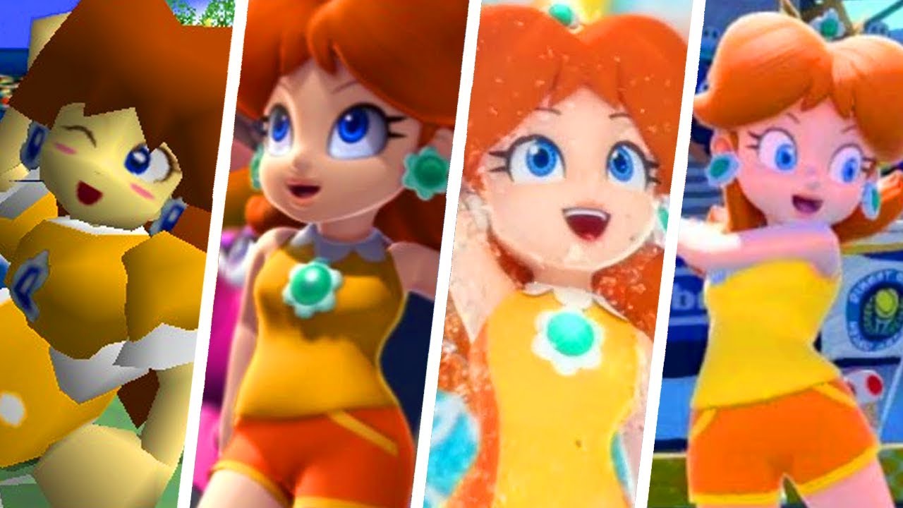 Evolution of Princess Daisy in Super Mario Sports Games (2000 - 2018)