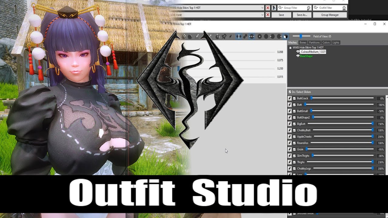 (Tutorial) Using outfit studio to remove clipping