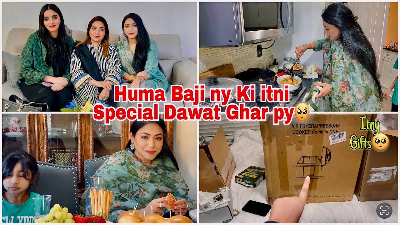 Itny zada Gifts 🎁milay mujeh😁Huma in kitchen ny ki humari Dawat🥺-Gifts Unboxing ki😁
