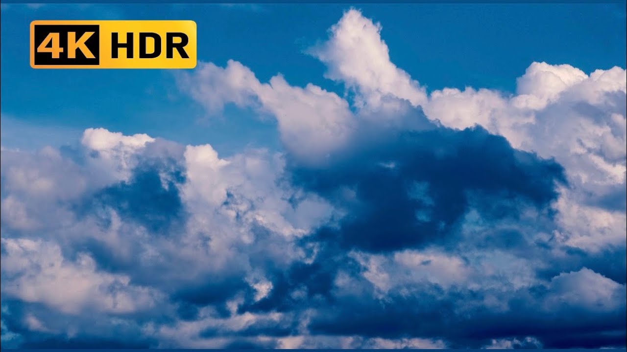 4K Sky & Passing Clouds ☁️ Rainforest Sounds for Sleep, Relaxation & Meditation