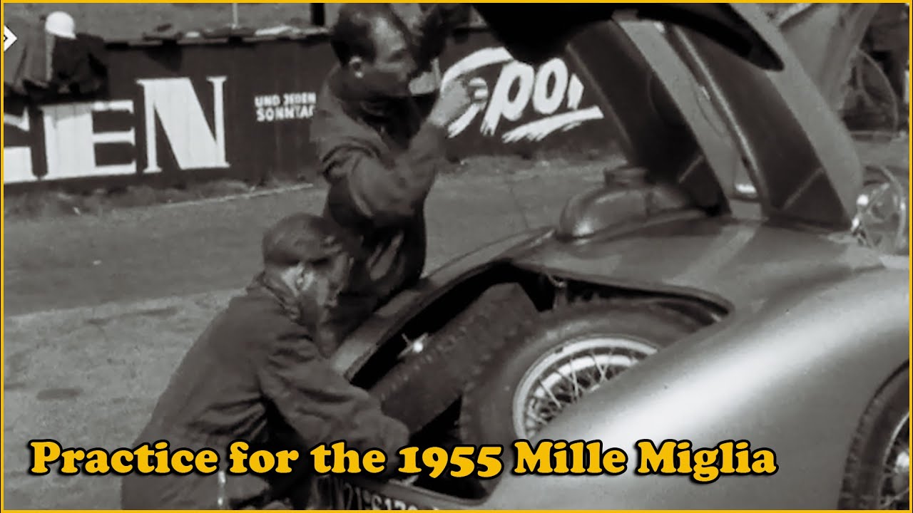 SUPER RARE Stirling Moss + Denis Jenkinson Practice for the 1955 Mille Miglia
