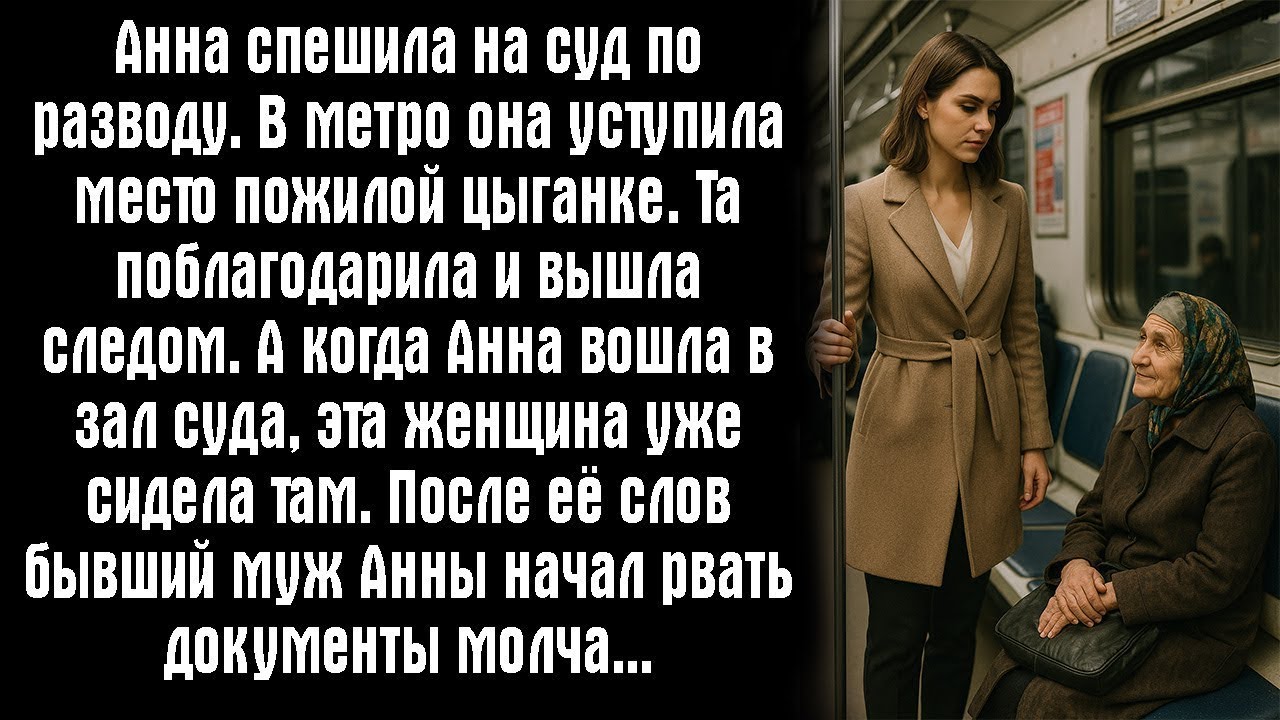 Истории судьбы|  Анна спешила на суд по разводу. В метро она уступила место пожилой цыганке. Та поб