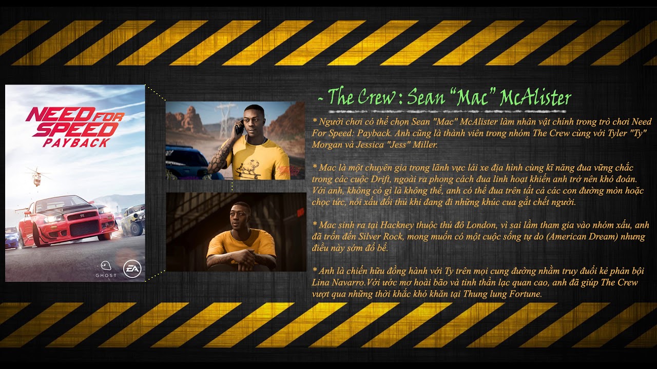 NFS VN - NFS PayBack - The Crew : Sean McAlister