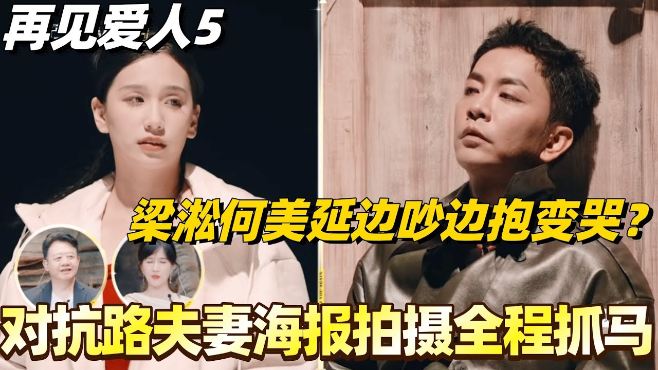 #再见爱人5 梁淞何美延边吵边抱边哭？对抗路夫妻海报拍摄全程抓马！胡彦斌惊呼状态太超前！#梁淞 #何美延 #综艺 #婚姻 #李维嘉 #胡彦斌 #papi #林心如