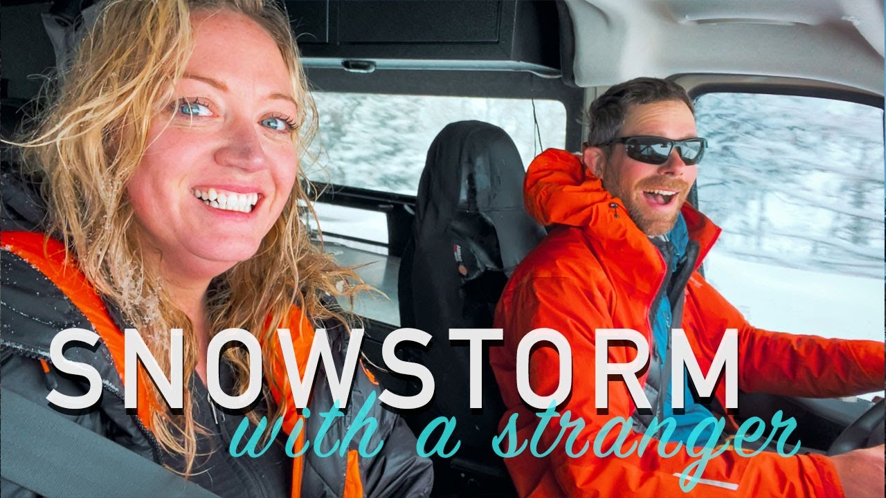 Overnight Snowstorm with a Stranger | Homemade Snowshoes and a Pulk
