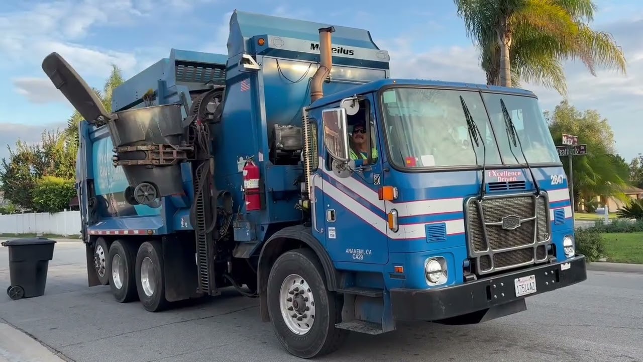 Republic Services Fast Autocar ACX Garbage Trucks Hustling on Post Christmas Trash + More