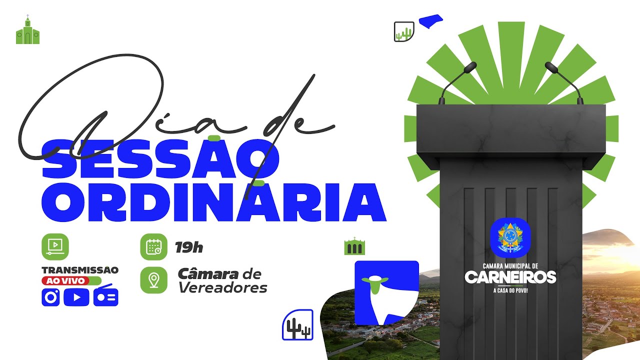Assista a mais uma Sessão Ordinária da Câmara Municipal de Carneiros 06/02/2026