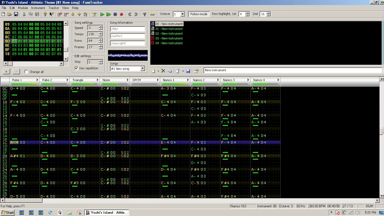 Yoshi's Island : Athletic Theme - [Cover] [Namco 163] - Famitracker