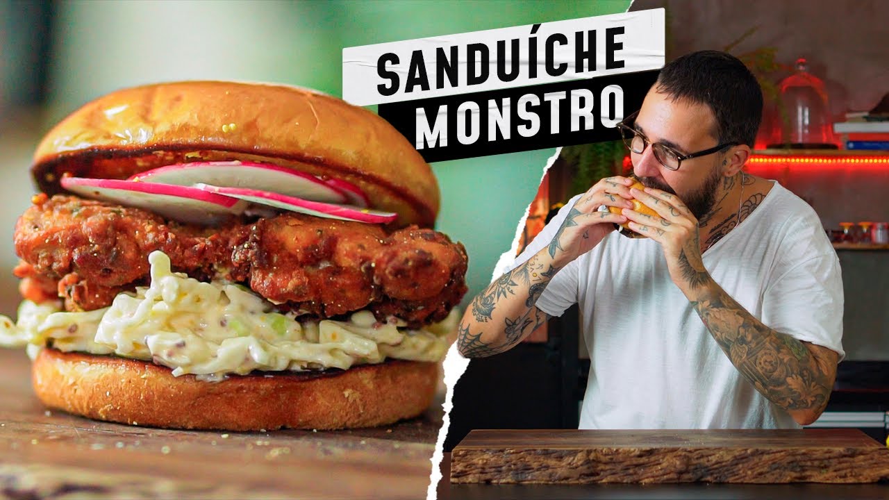 SANDUÍCHE DE FRANGO FRITO INCRÍVEL!