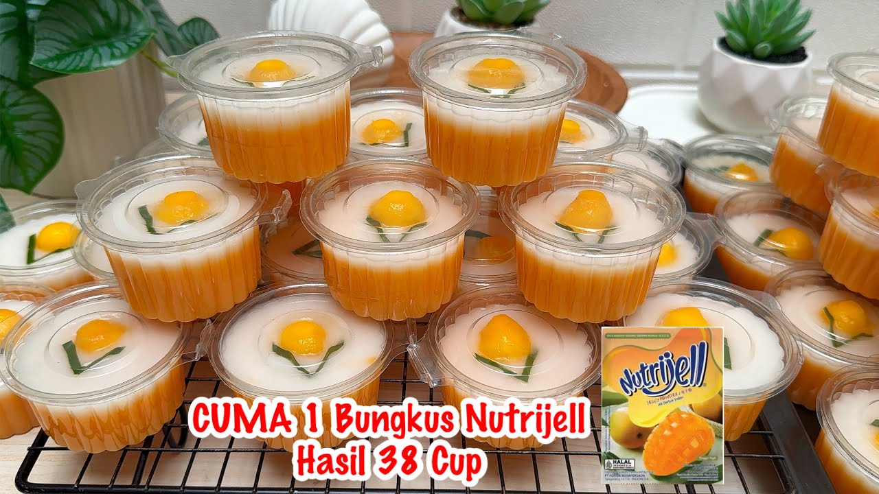 PELUANG USAHA CUMA DARI RUMAH ‼️ Cukup 1 Bungkus Nutrijell Mangga Hasil 38 Cup Enak Lembut 