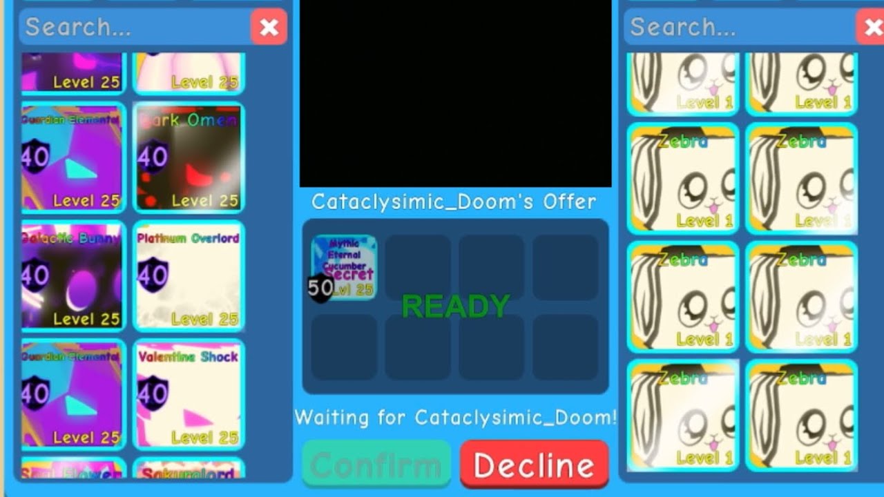 Trading for the MYTHIC ETERNAL CUCUMBER 🥒 | bubble gum simulator