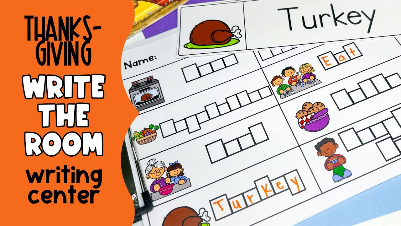 Thanksgiving Write the Room Writing Center