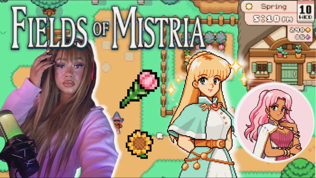 FIELDS OF MISTRIA / ROAMING THE TOWN/ COZY GAMING ˚˖𓍢🌷✧˚.🎀⋆ (2)