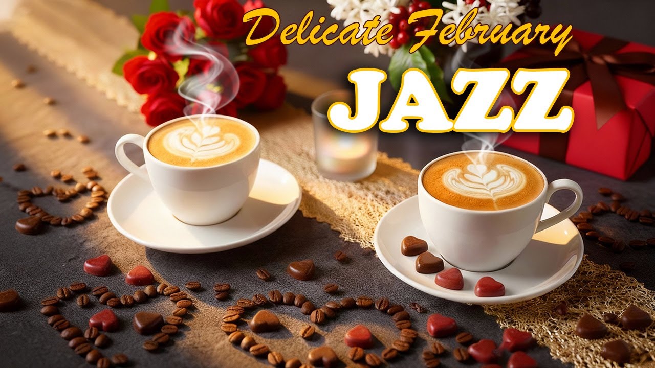 Delicate February Jazz ☕ Soft Bossa Nova Music & Lightly Piano Jazz Cafe Background for Positive Day