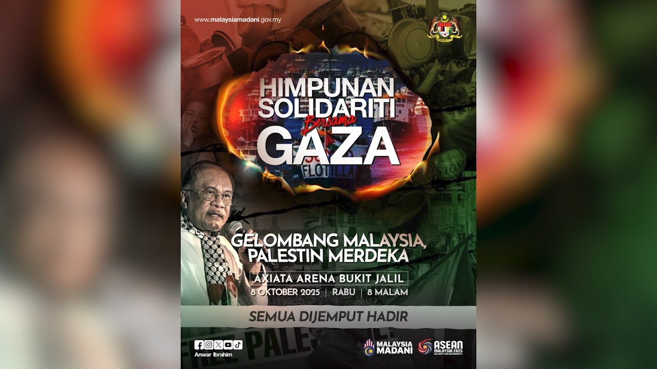 [LANGSUNG] Himpunan Solidariti bersama Gaza di Axiata Arena, Bukit Jalil