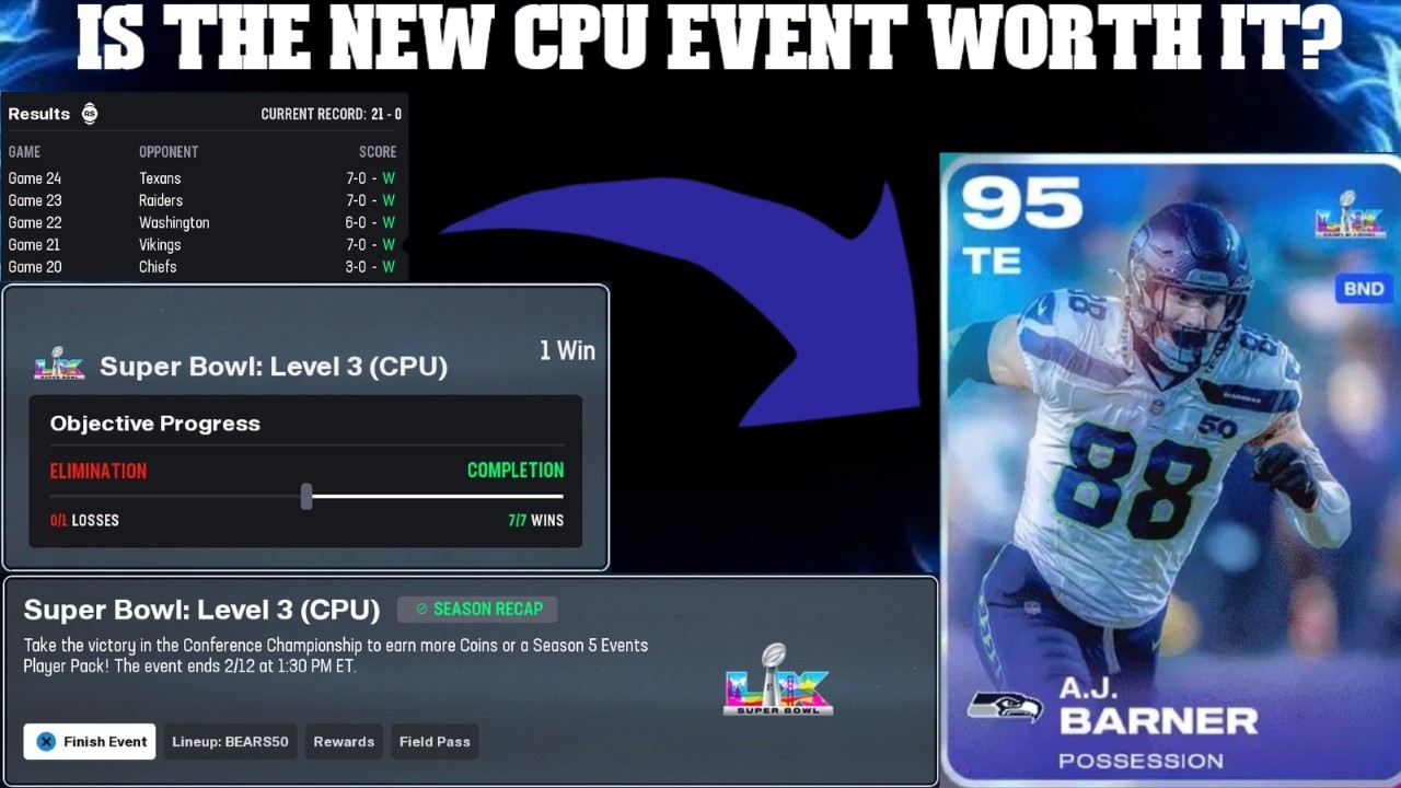 FREE 95 OVR! IS THE NEW CPU EVENT WORTH THE GRIND? COINS, PACKS, PLAYER!