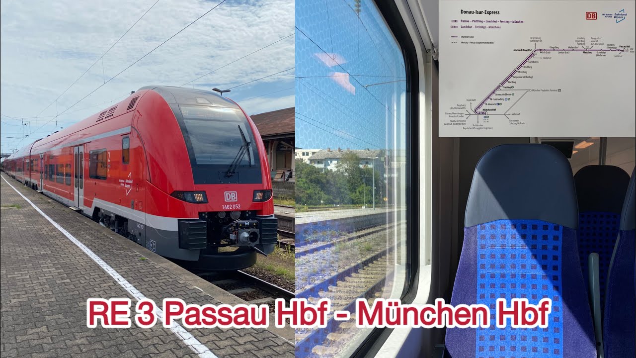 Im neuen DIX Desiro HC Br 1462 als RE3 von Passau nach München mit SOUND & Vmax. 160 km/h + Roomtour