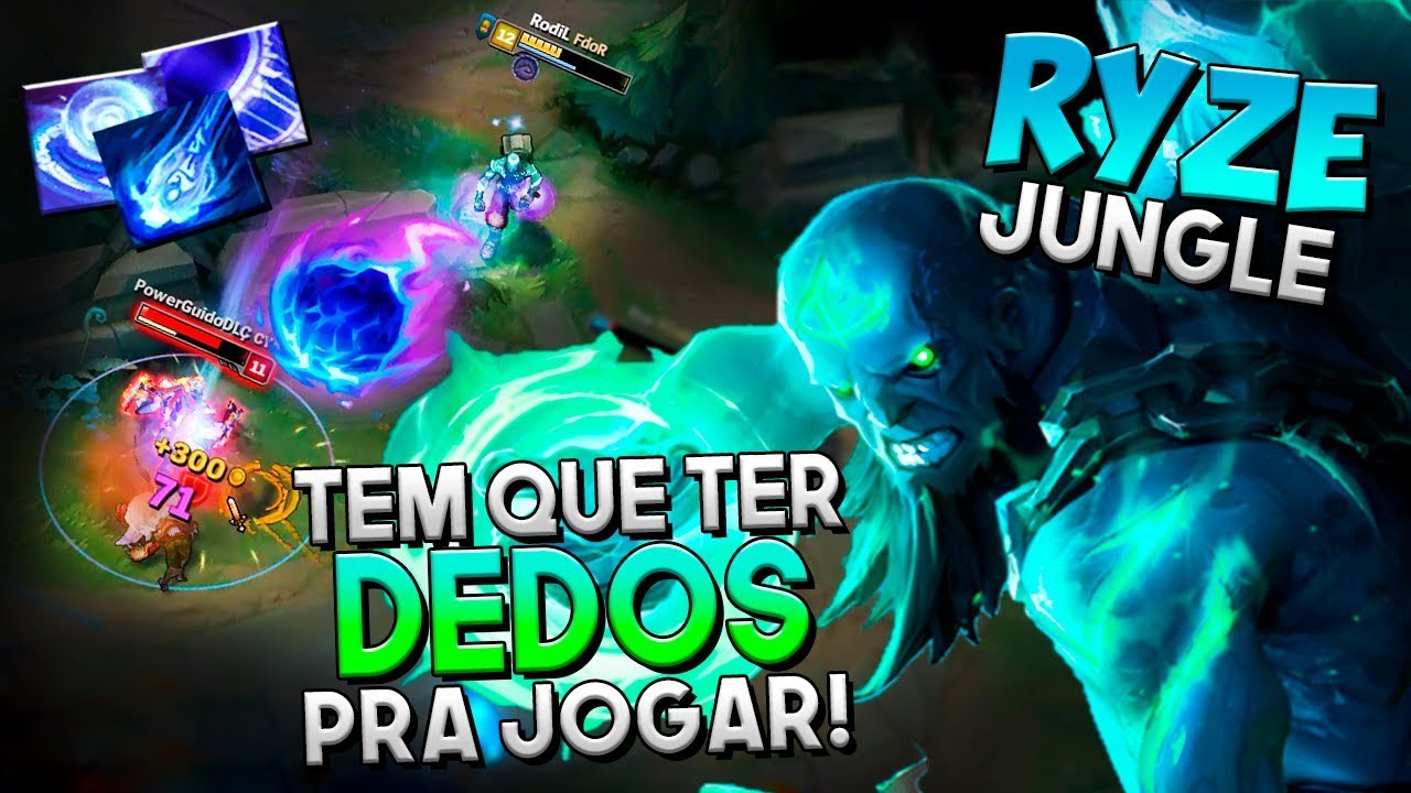 VOCÊ TEM DEDO PRA JOGAR? CERTEZA? - RYZE JUNGLE GAMEPLAY - Festinha do Rodil