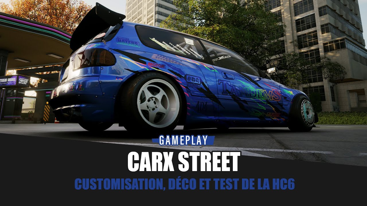 CarX Street - Customisation, déco et test de la HC6 (Honda Civic EG)