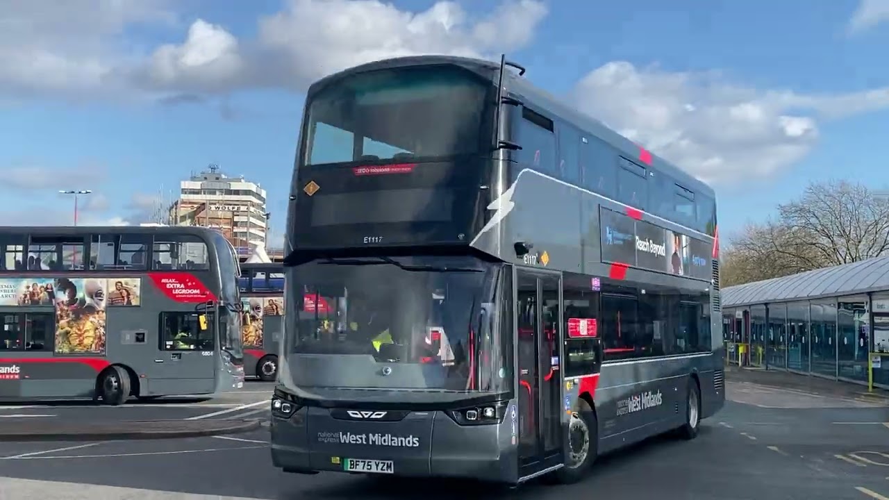 National Express West Midlands Wright StreetDeck Electroliner ⚡E1117 Bus Route 79 West Bromwich 