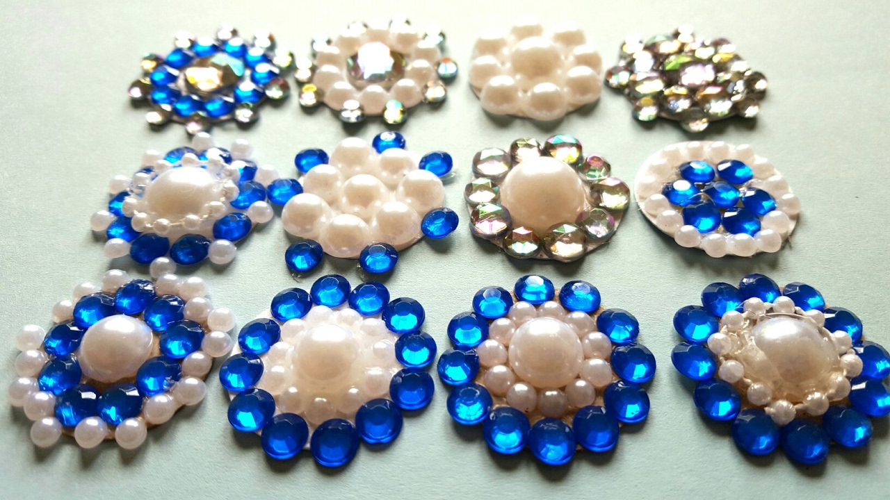 Pearl Gem Rhinestone Embellishments | Dollar Tree Gem Stickers