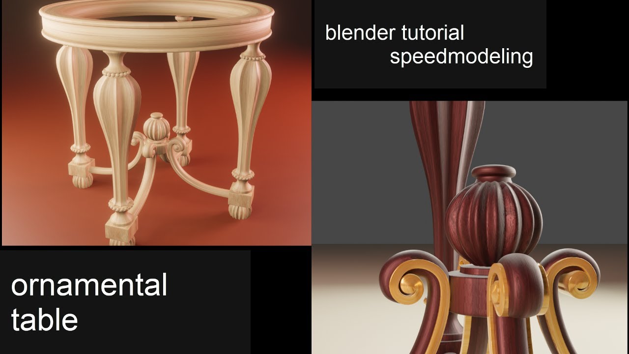 blender 4 furniture  modeling table