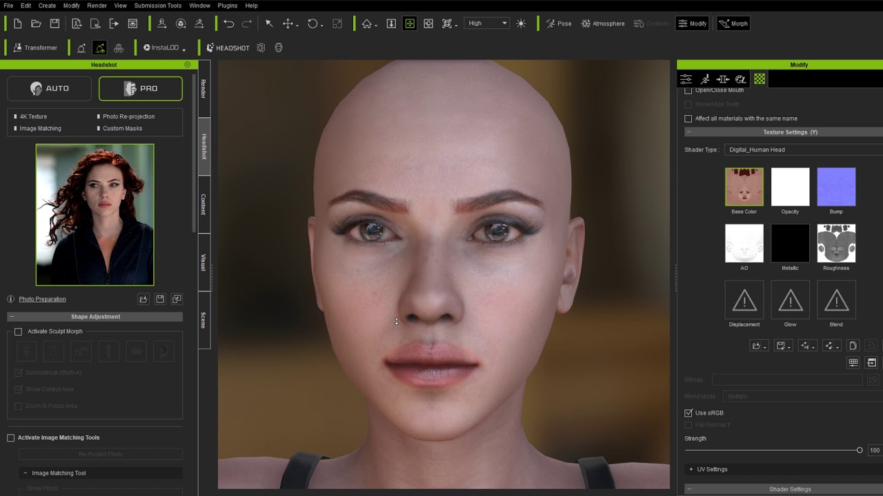 Headshot - Editing the image before and after with Photoshop