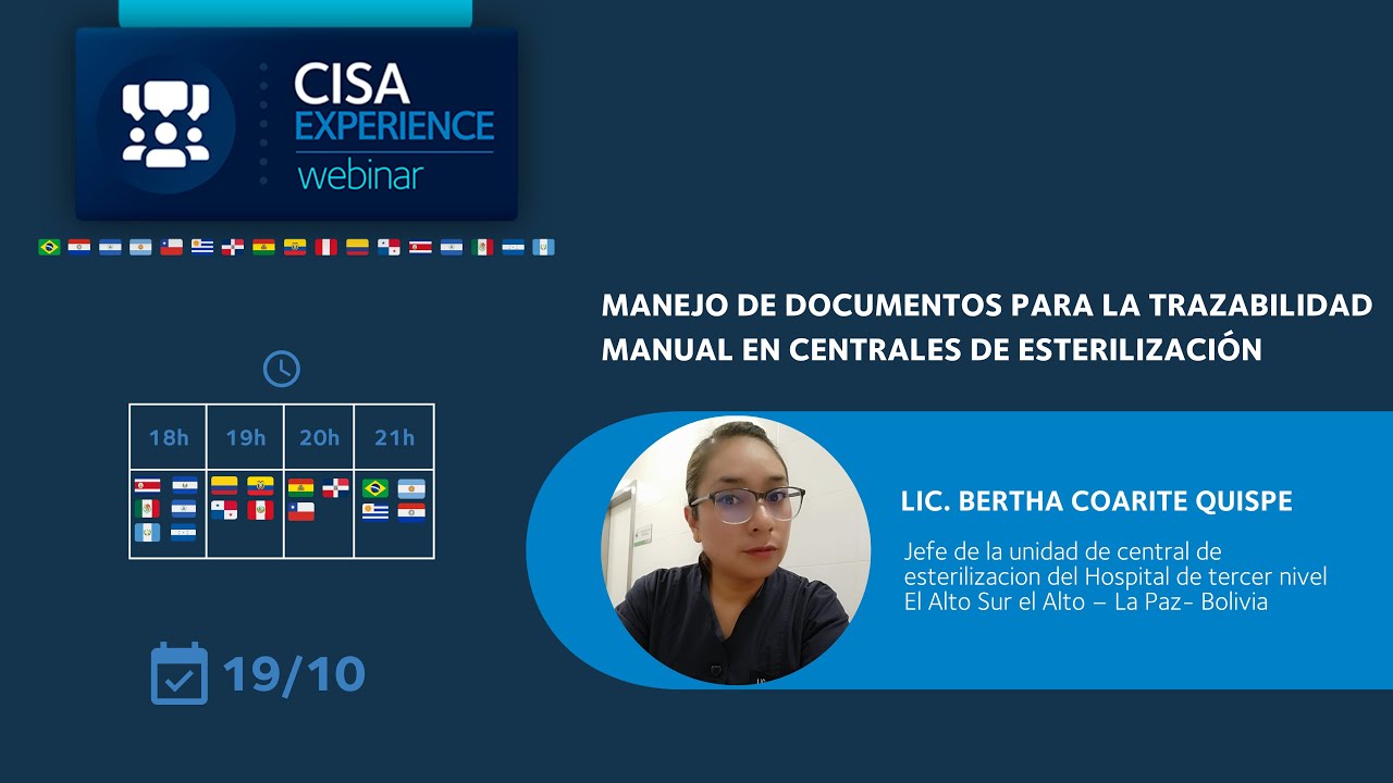 Webinar - MANEJO DE DOCUMENTOS PARA LA TRAZABILIDAD MANUAL EN CENTRALES DE ESTERILIZACIÓN
