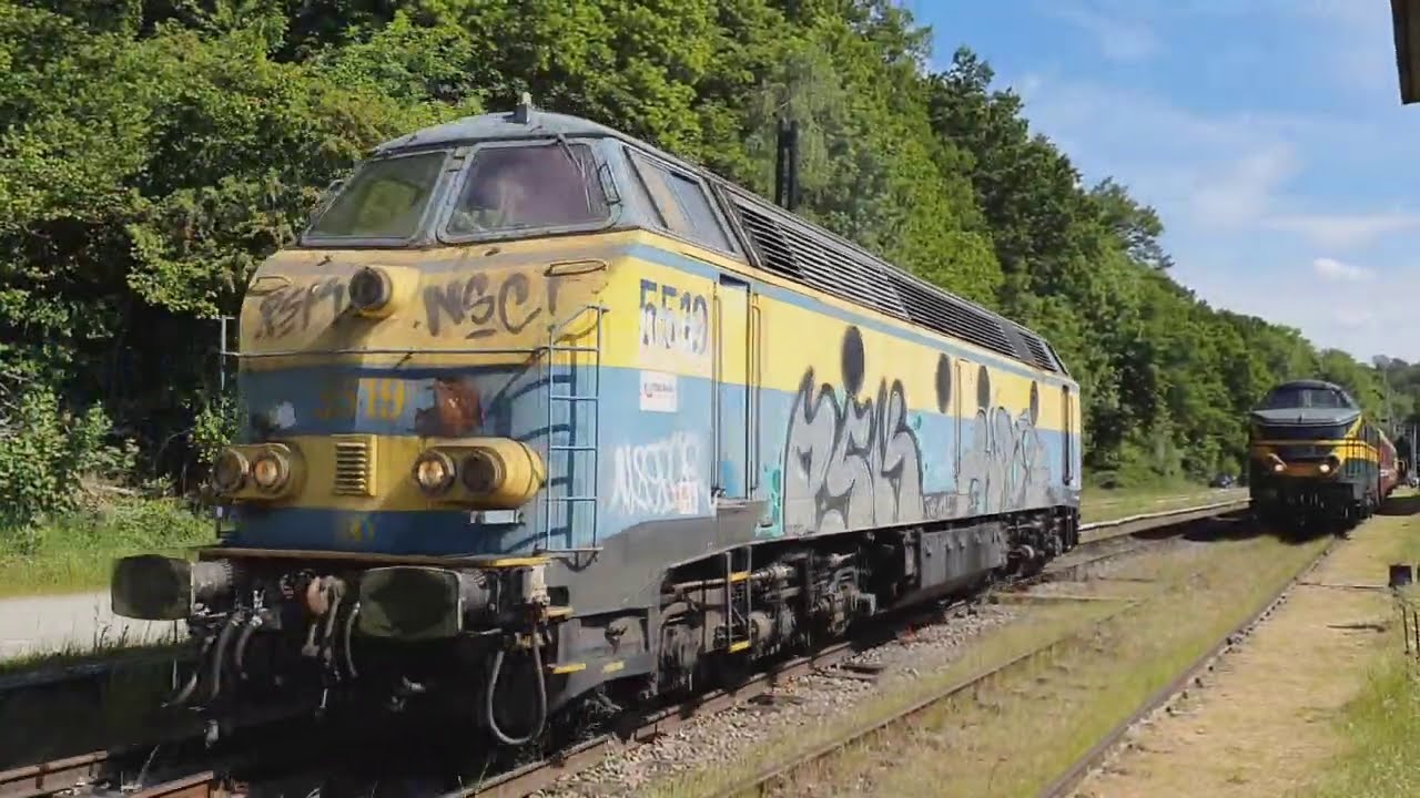 Les travaux de peinture de la 5519 au PFT - De renovatie van de 5519 bij de TSP