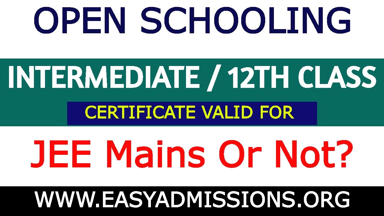 Open Inter Certificate Value in Telugu |Open Inter Students can apply JEE Mains? NIOS,TOSS, APOSS ?