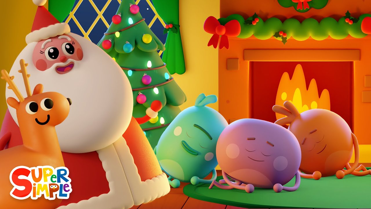 Bumble Nums 3D Fireplace! 🔥 | Relaxing Super Simple Songs Christmas 3 Hour Video