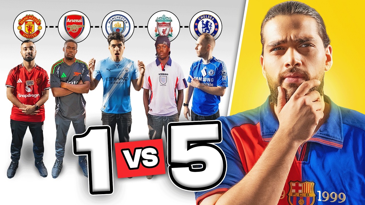 1 BARCELONA FAN vs 5 PREMIER LEAGUE FANS 🔥