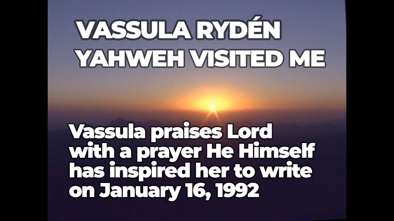 Vassula is reading a prayer 