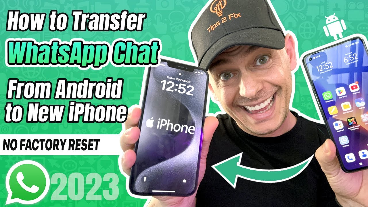 Как перенести WhatsApp с Android на iPhone без сброса настроек к заводским (2 способа, включая бе...
