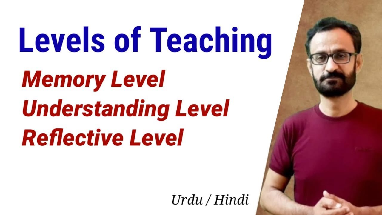 Levels of Teaching || Memory Level, Understanding Level and Reflective Level of teaching