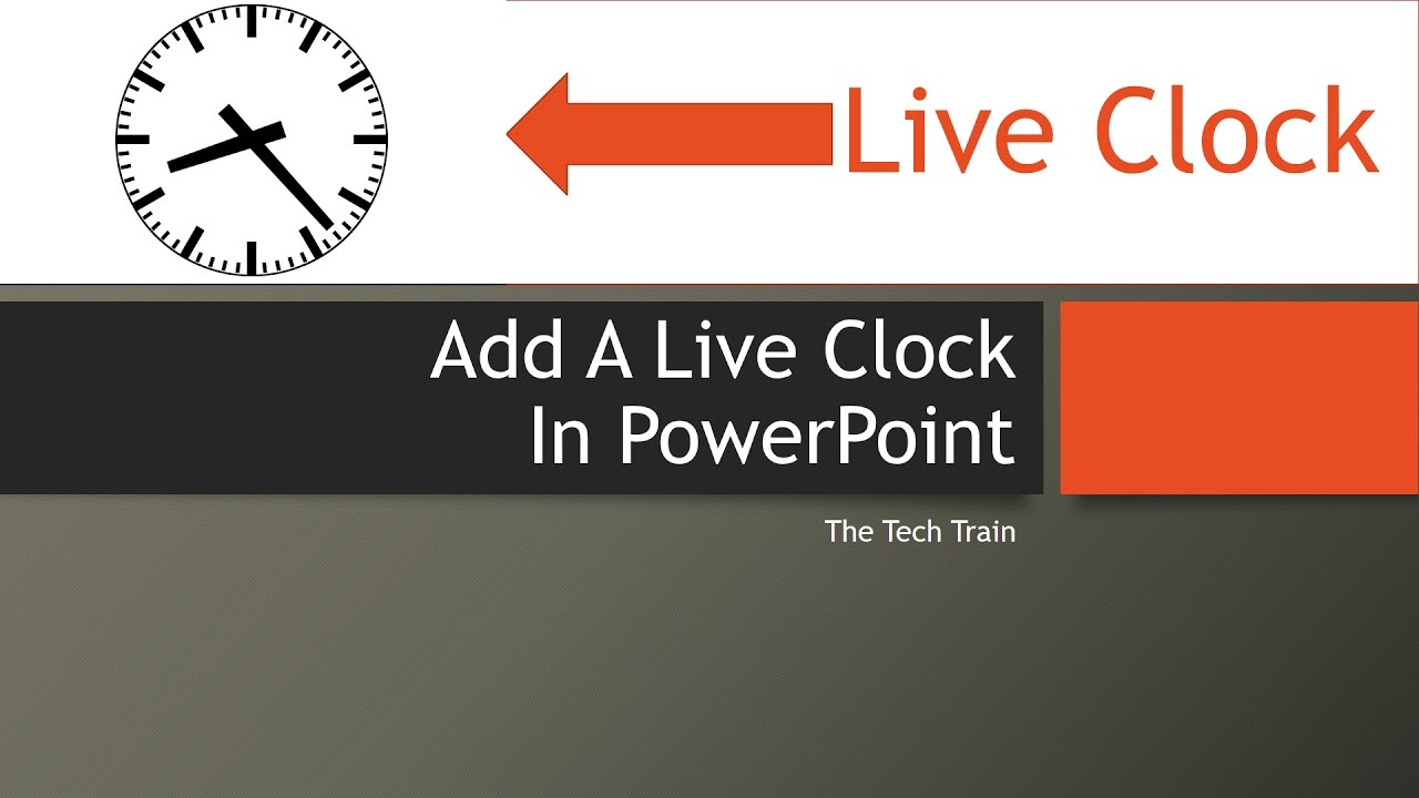 Добавить живые часы в Microsoft PowerPoint